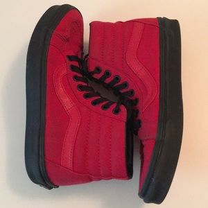 Black and red vans super cute and comfortable
